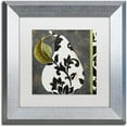 thumbnail image 1 of Trademark Fine Art "Decorative Pear I" Canvas Art by Color Bakery White Matte, Silver Frame, 1 of 1