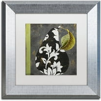 Trademark Fine Art "Decorative Pear II" Canvas Art by Color Bakery White Matte, Silver Frame