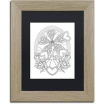Trademark Fine Art "Decorative Windmill" Canvas Art by Hello Angel, Black Matte, Birch Frame