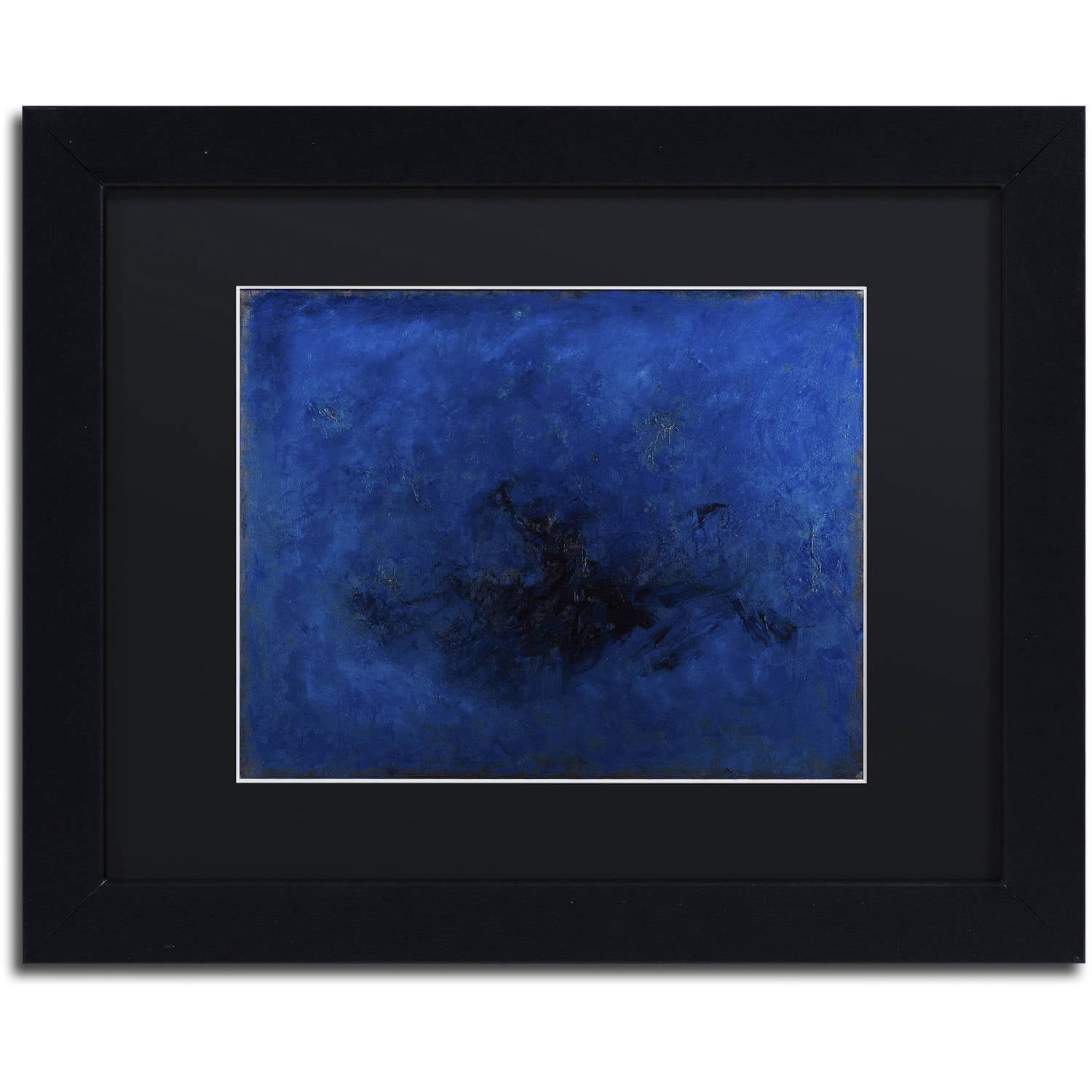 Trademark Fine Art "Deep Blue" Canvas Art by Joarez, Black Matte, Black Frame