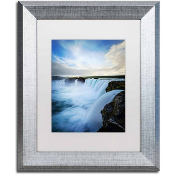 Trademark Fine Art 'Deep Blue Day' Canvas Art by Philippe Sainte-Laudy, White Matte, Silver Frame
