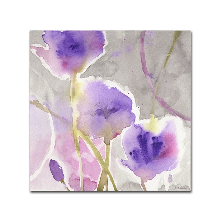 Trademark Fine Art "Deep Purple" Canvas Art by Sheila Golden