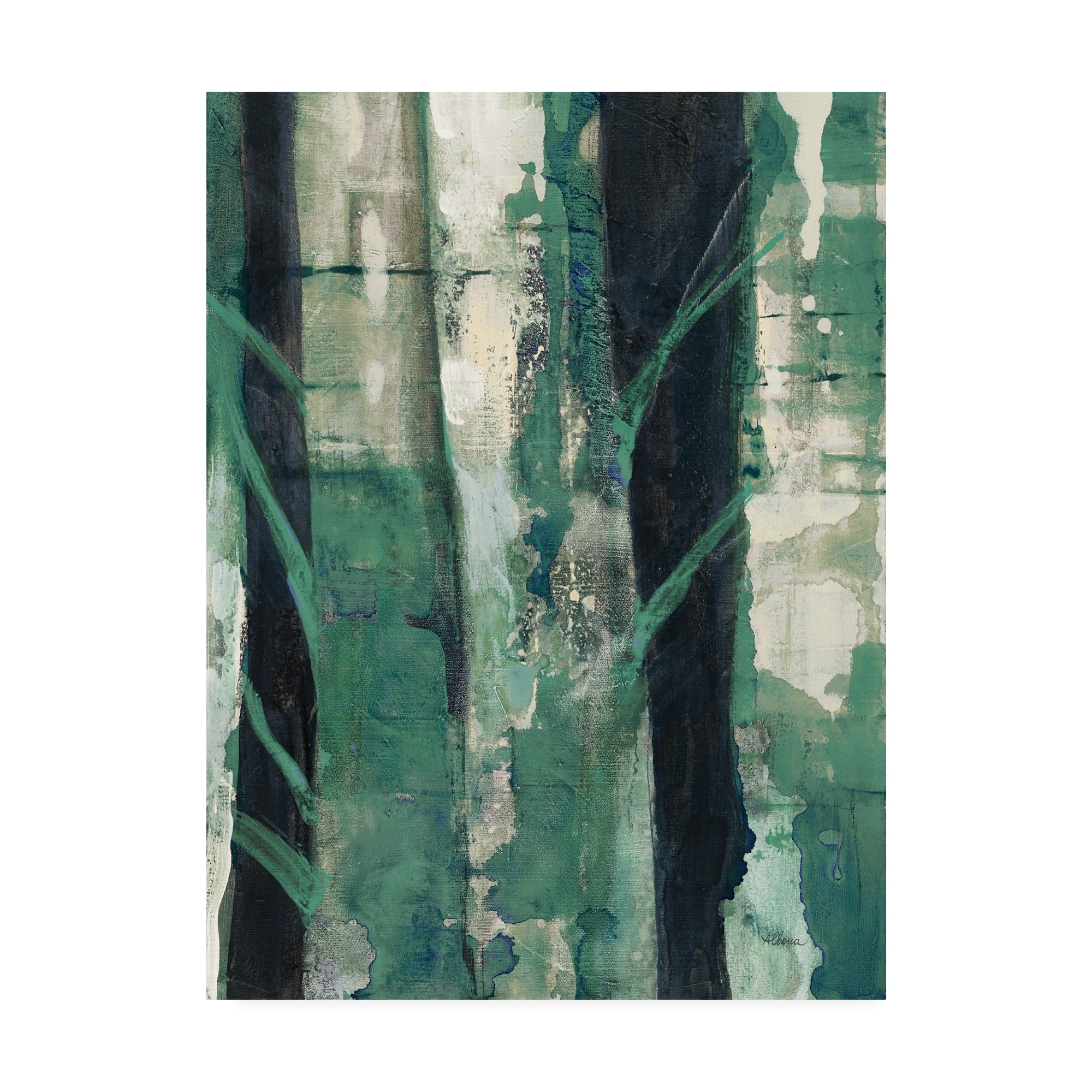 Trademark Fine Art 'Deep Woods II Emerald Crop' Canvas Art by Albena Hristova