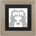 thumbnail image 1 of Trademark Fine Art 'Deer Lovers' Canvas Art by Filippo Cardu Black Matte, Birch Frame, 1 of 1