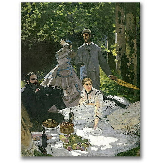 Trademark Fine Art "Dejeuner sur l'Herbe, Chailly" Canvas Wall Art by Claude Monet