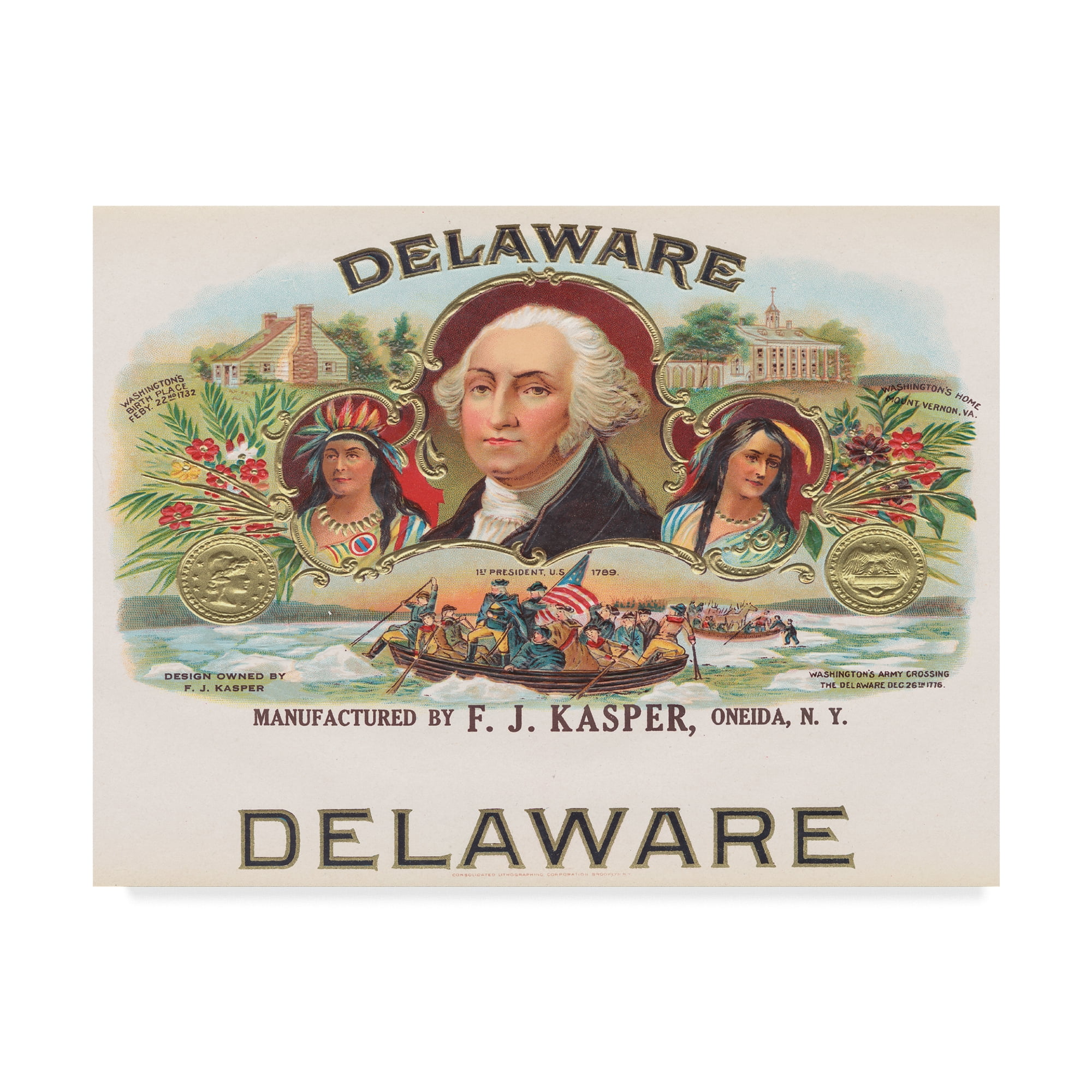Trademark Fine Art 'Delaware Cigar' Canvas Art by Art Of The Cigar