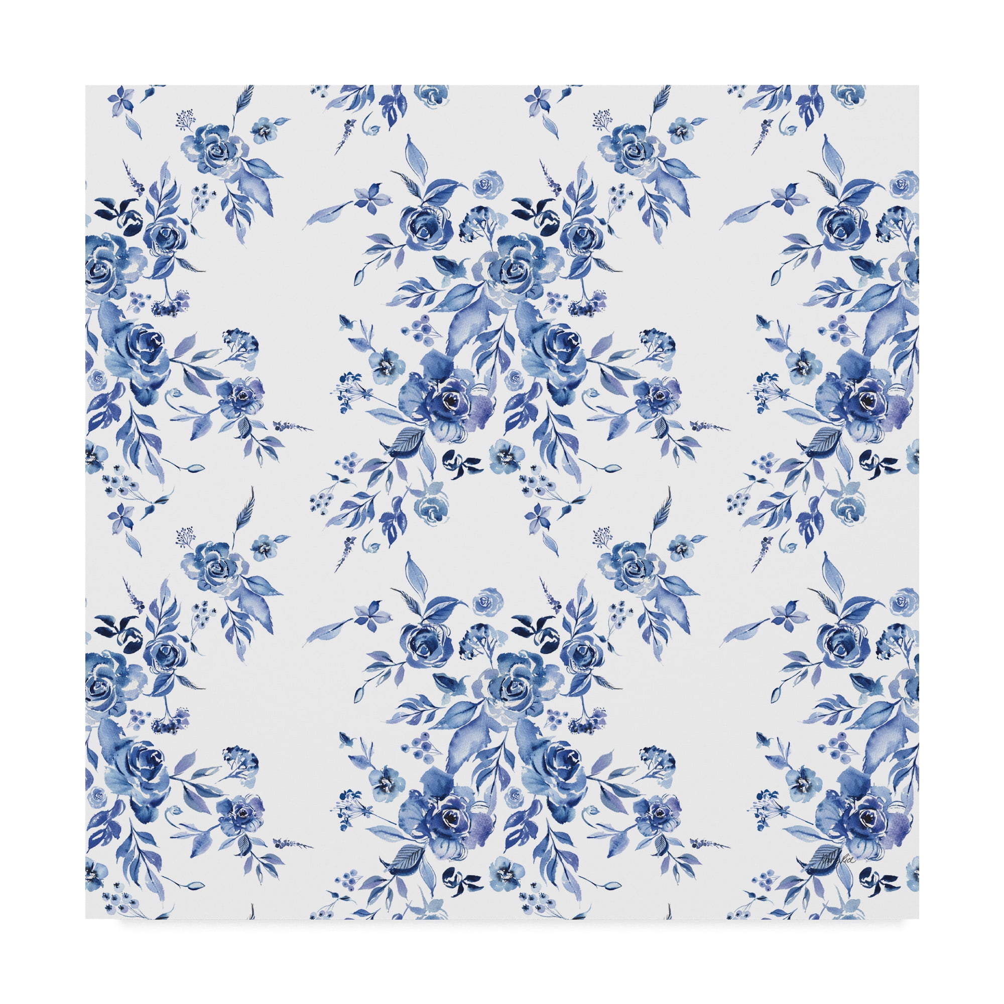 Trademark Fine Art 'Delft Delight Pattern I' Canvas Art by Kristy Rice