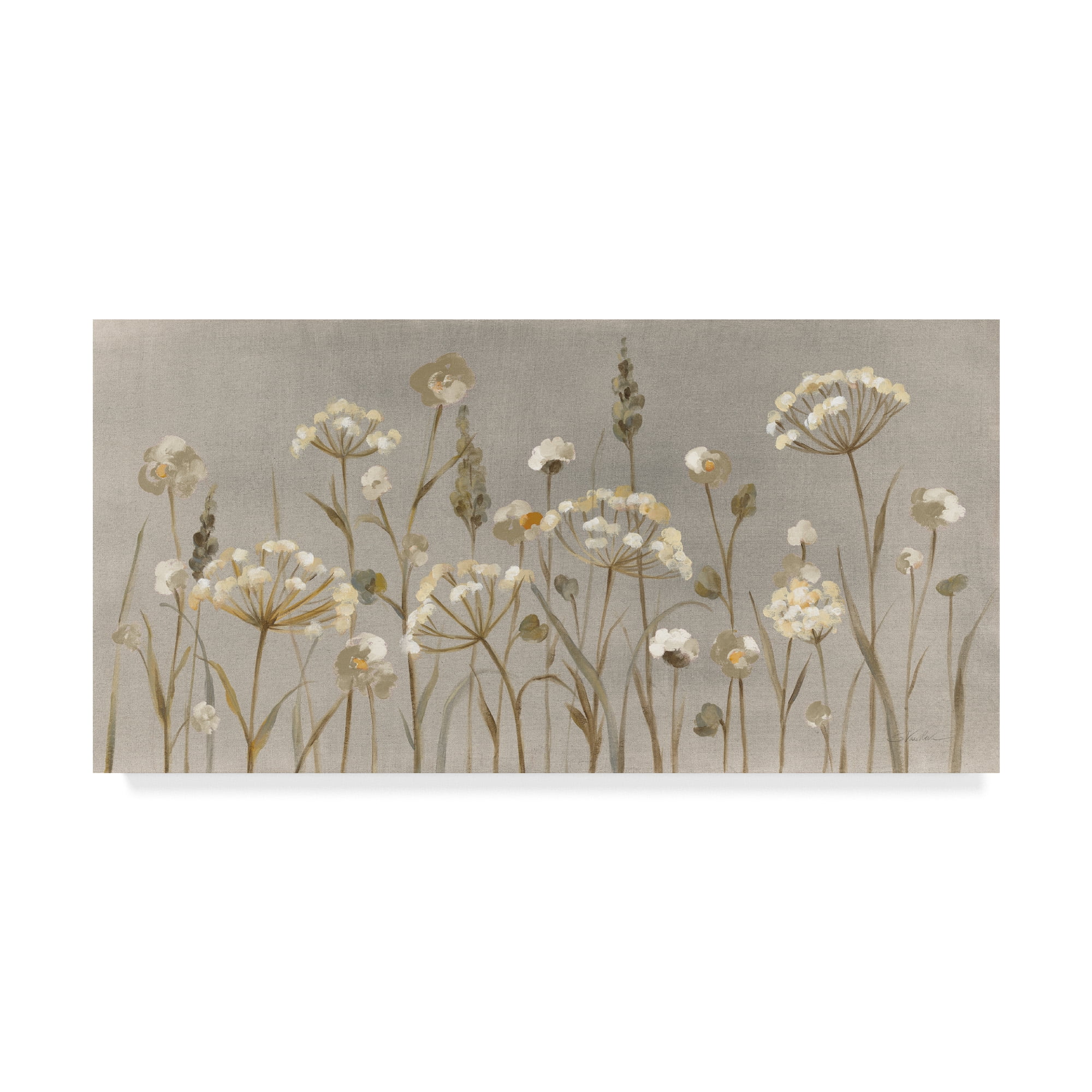 Trademark Fine Art 'Delicate Garden Neutral' Canvas Art by Silvia Vassileva