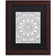 thumbnail image 1 of Trademark Fine Art "Delightful Mandala" Canvas Art by Hello Angel, Black Matte, Wood Frame, 1 of 4