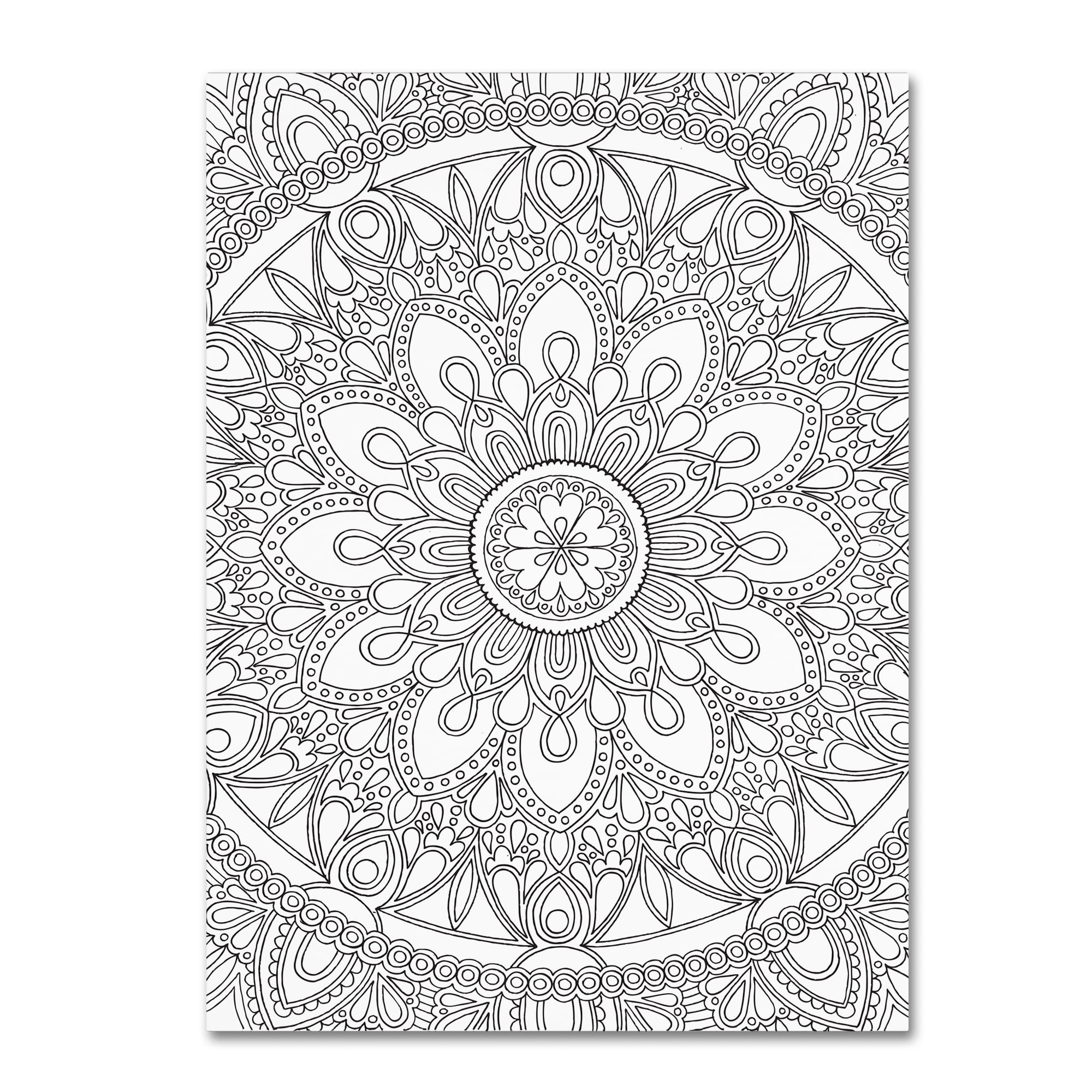 Trademark Fine Art "Delightful Mandala" Canvas Art by Hello Angel