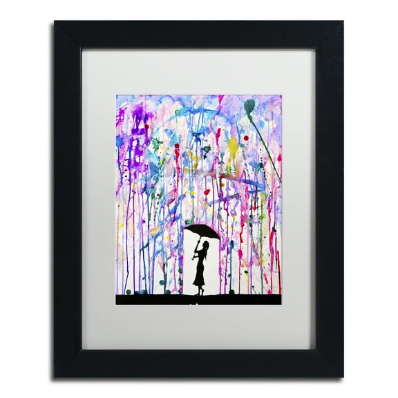Trademark Fine Art 'Deluge' Black Framed Art by Marc Allante