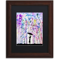 Trademark Fine Art 'Deluge' Canvas Art by Marc Allante, Black Matte, Wood Frame