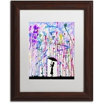 Trademark Fine Art 'Deluge' Canvas Art by Marc Allante, White Matte, Wood Frame