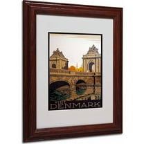 Trademark Fine Art "Denmark" Matted Framed Art by Vintage Apple Collection, Wood Frame