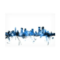 Trademark Fine Art Michael Tompsett Denver Colorado Skyline III Canvas Wall Art - 12x19