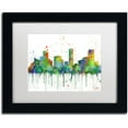 thumbnail image 1 of Trademark Fine Art "Denver Colorado Skyline Mclr-1" Canvas Art by Marlene Watson, White Matte, Black Frame, 1 of 4