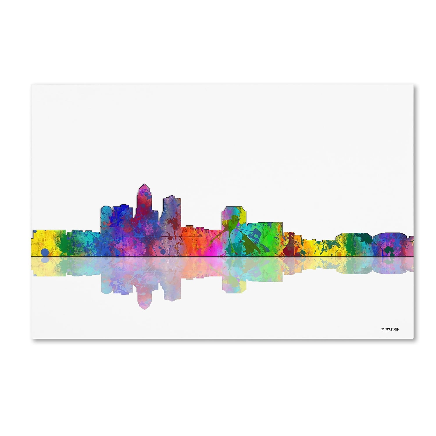 Trademark Fine Art "Des Moines Iowa" Canvas Art by Marlene Watson