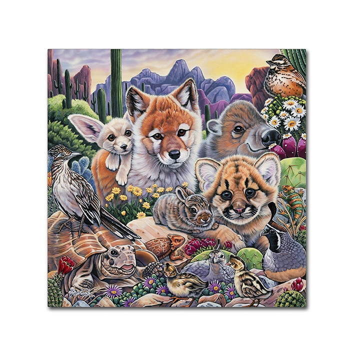 Jenny Newland 'Desert Buddies' Canvas Wall Art 14 x 14