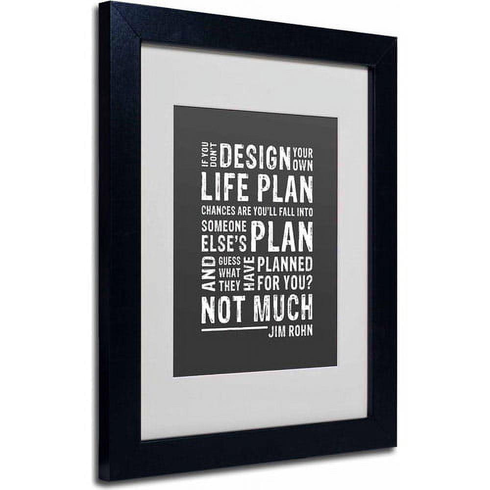 Trademark Fine Art "Design Your Own Life" Canvas Art by Megan Romo, Black Frame