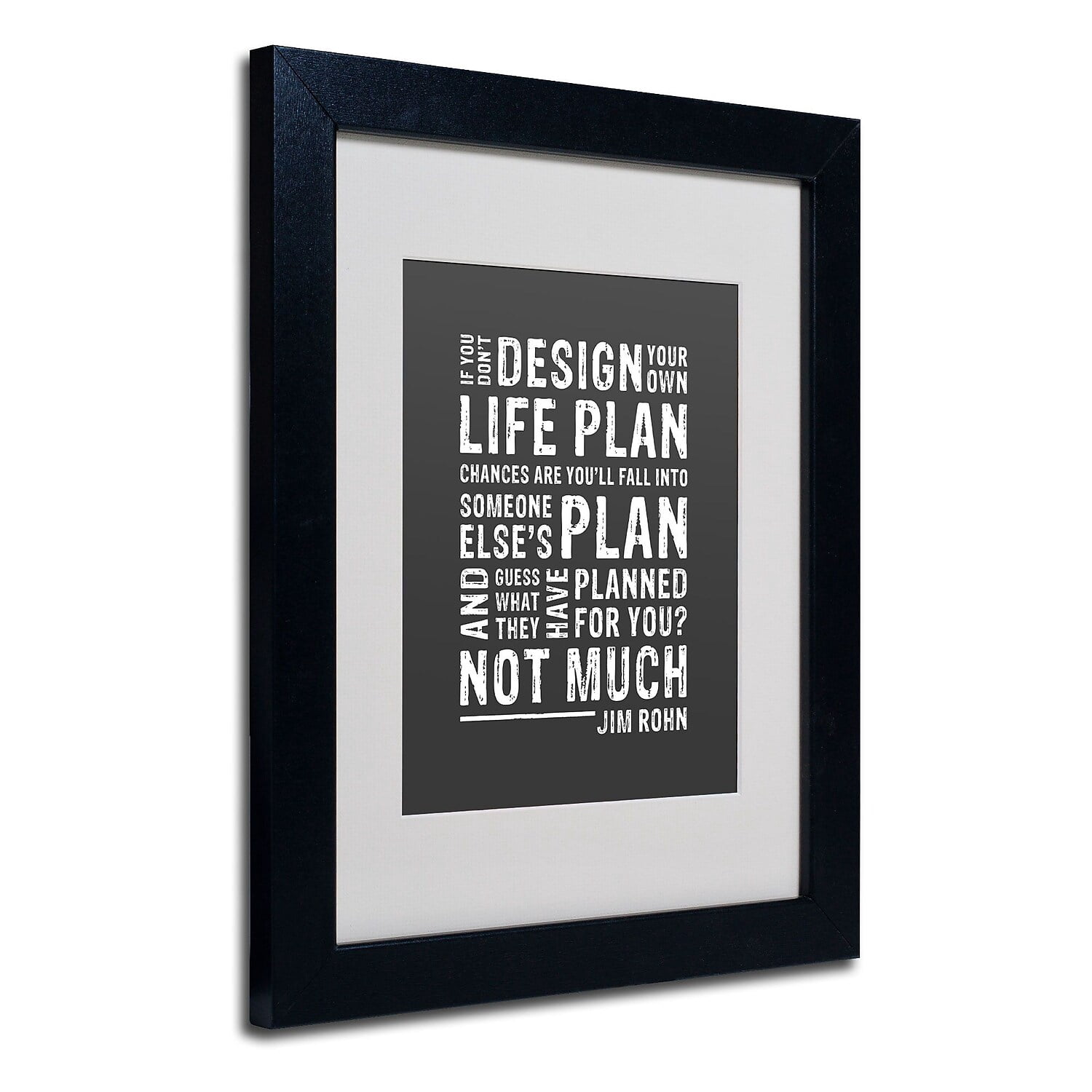 Trademark Fine Art "Design Your Own Life" Canvas Art by Megan Romo, Black Frame