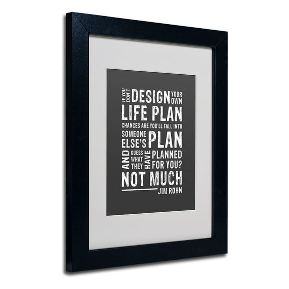 Trademark Fine Art "Design Your Own Life" Canvas Art by Megan Romo, Black Frame