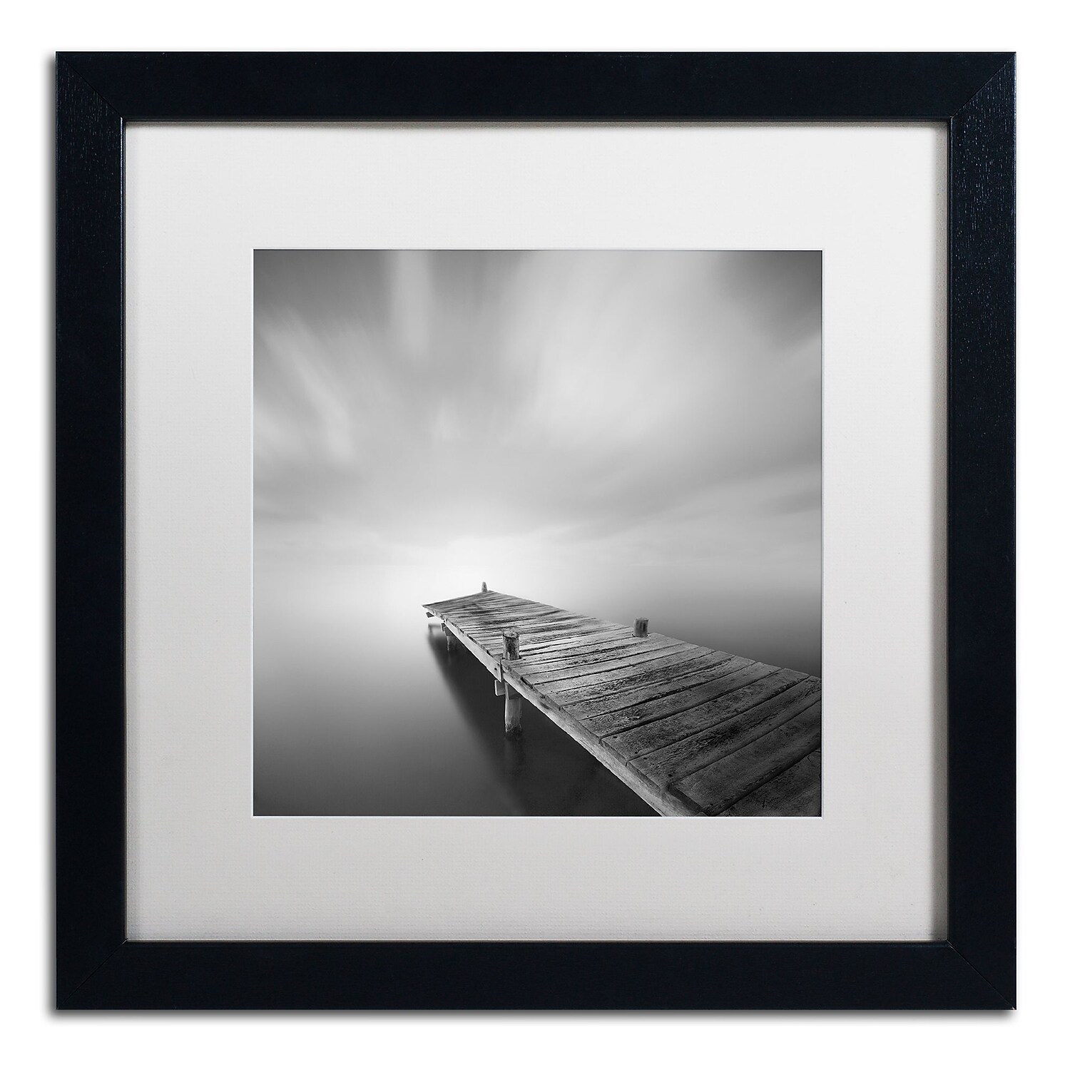 Trademark Fine Art "Destiny IVb" Canvas Art by Moises Levy White Matte, Black Frame