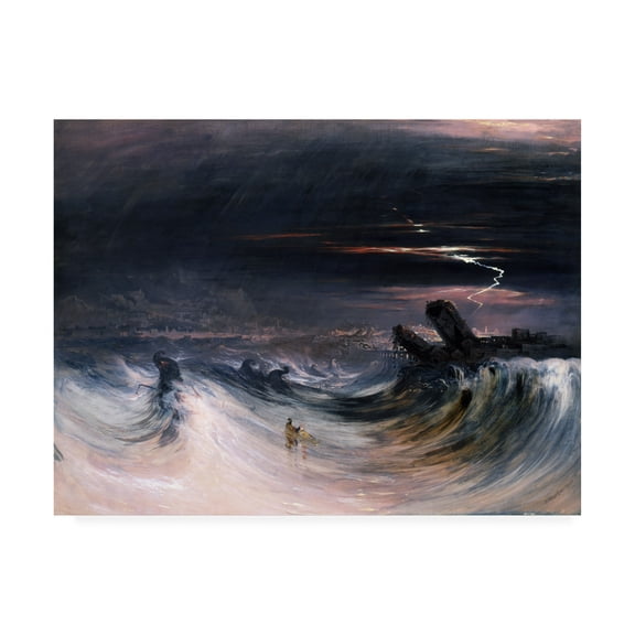 Trademark Fine Art 'Destruction of Tyre' Canvas Art by John Martin