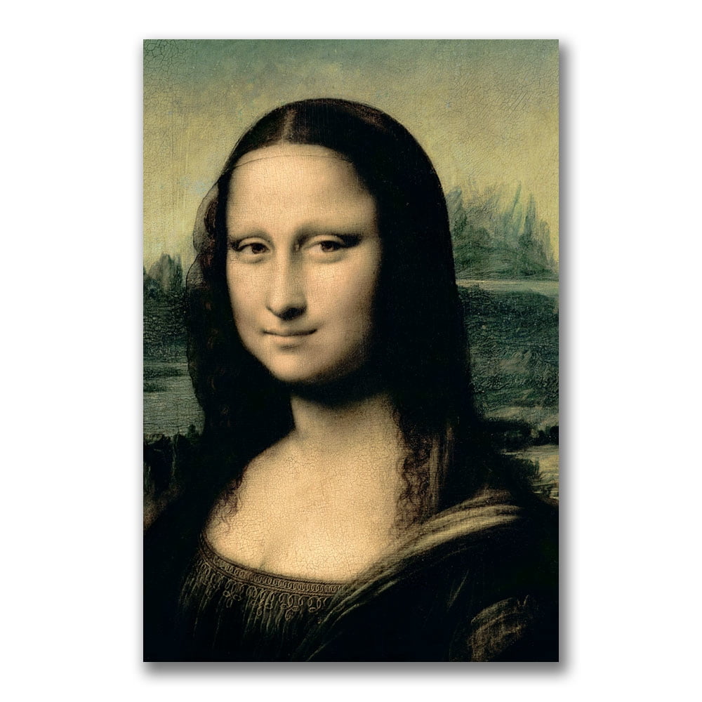 Trademark Fine Art "Detail of the Mona Lisa" Canvas Wall Art by Leonardo da Vinci