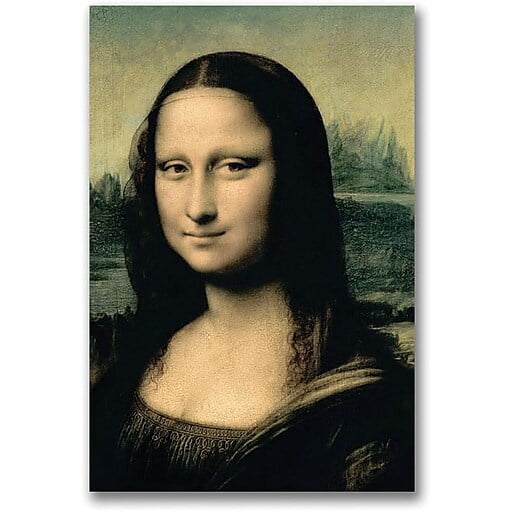 Trademark Fine Art "Detail of the Mona Lisa" Canvas Wall Art by Leonardo da Vinci