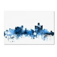thumbnail image 1 of Trademark Fine Art "Detroit Michigan Skyline II" Canvas Art by Michael Tompsett, 1 of 3