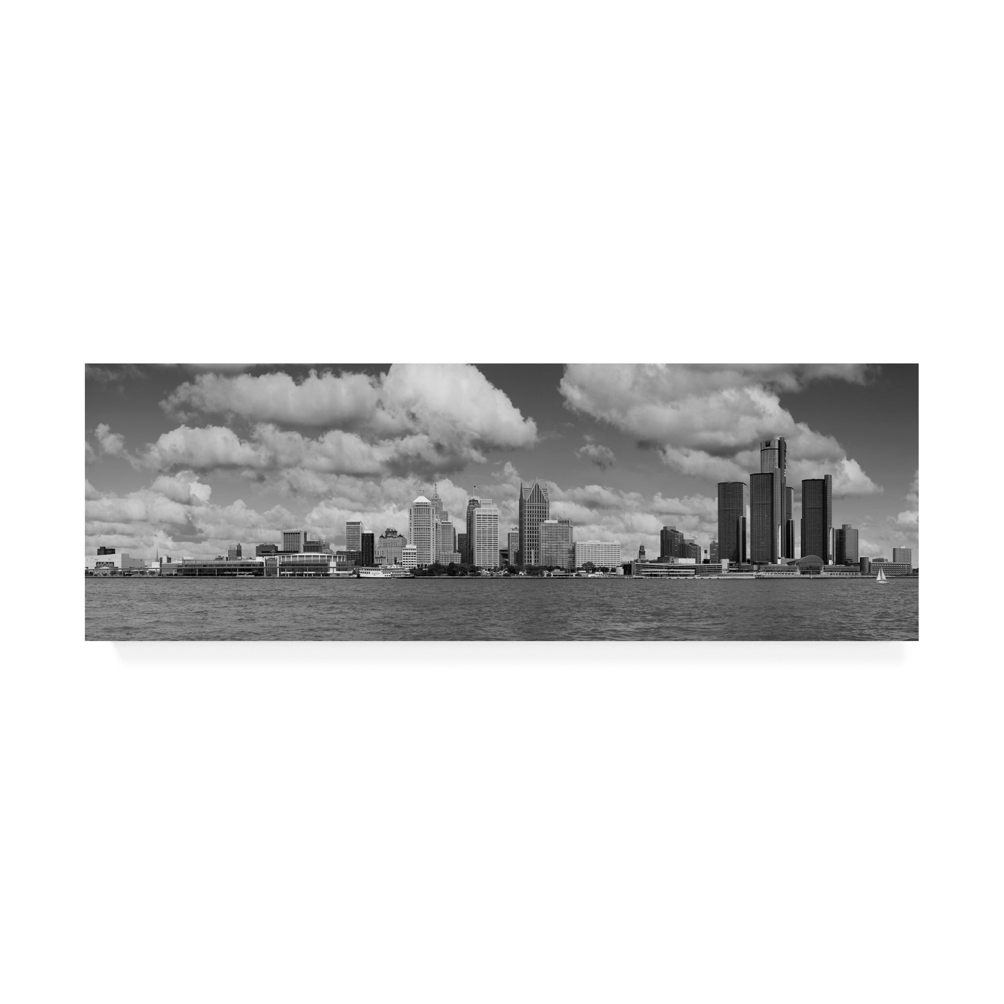 Trademark Fine Art 'Detroit Skyline Panorama' Canvas Art by Monte Nagler