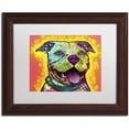 thumbnail image 1 of Trademark Fine Art "Dewey Pit Bull" Canvas Art by Dean Russo, White Matte, Wood Frame, 1 of 4