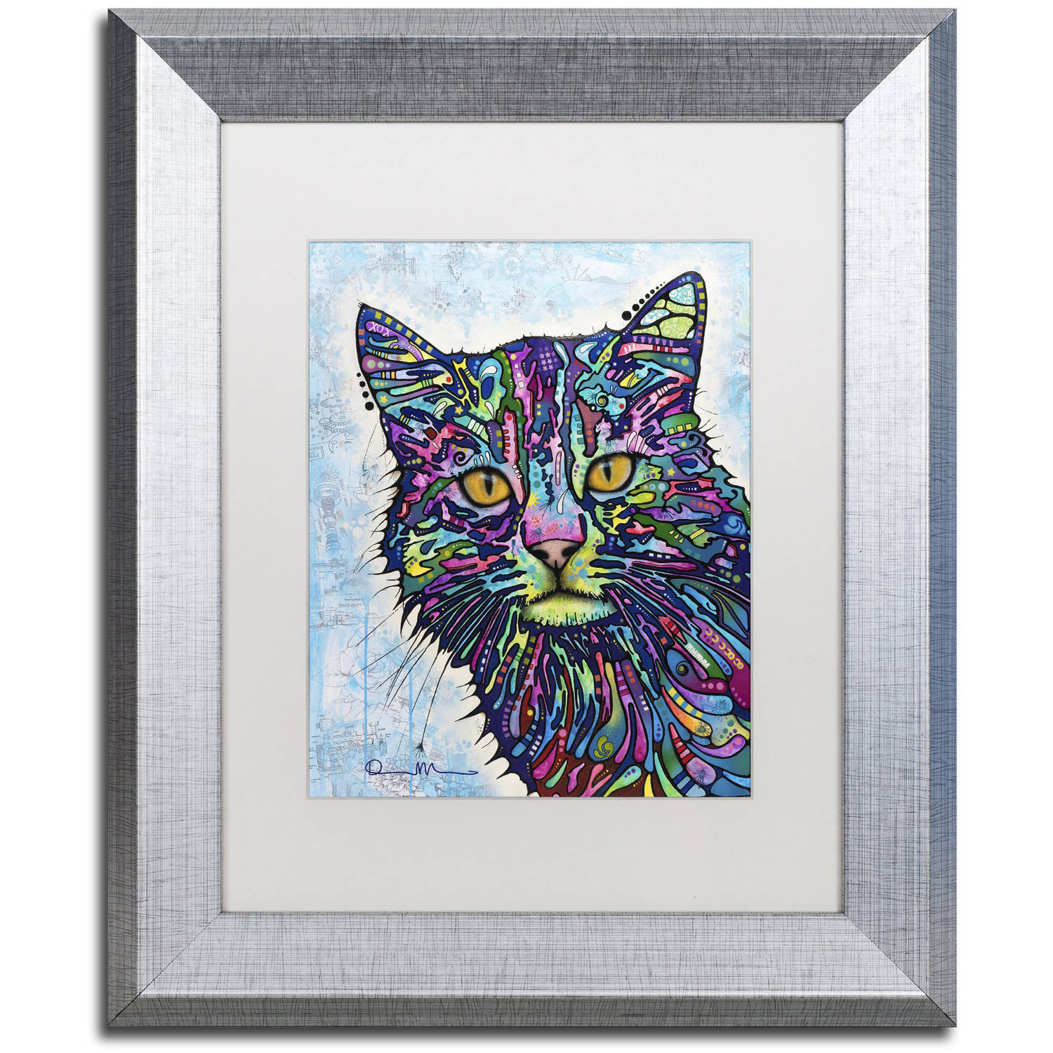 Trademark Fine Art "Diligence" Canvas Art by Dean Russo, White Matte, Silver Frame
