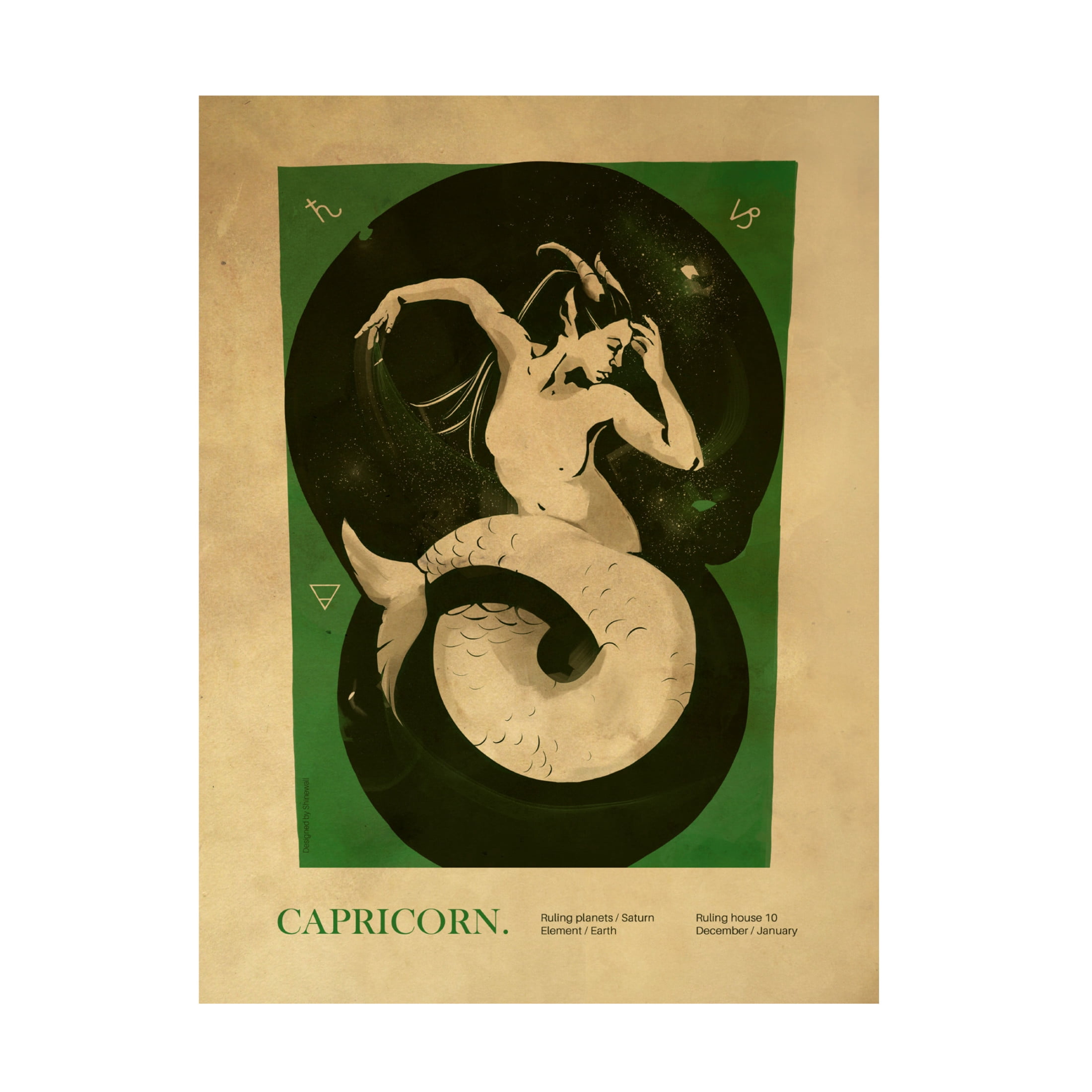 Trademark Fine Art Dionisis Gemos Capricorn print Canvas Wall Art