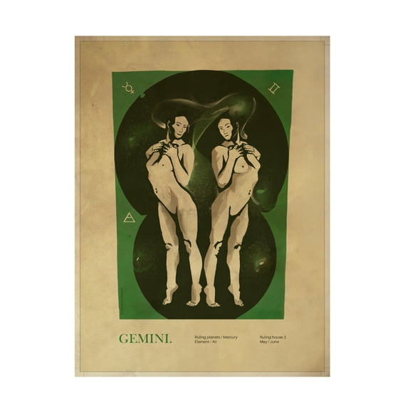 Trademark Fine Art Dionisis Gemos Gemini print Canvas Wall Art