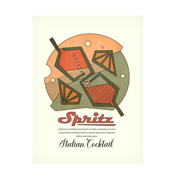 Trademark Fine Art Dionisis Gemos  Geometrical spritz print Canvas Wall Art