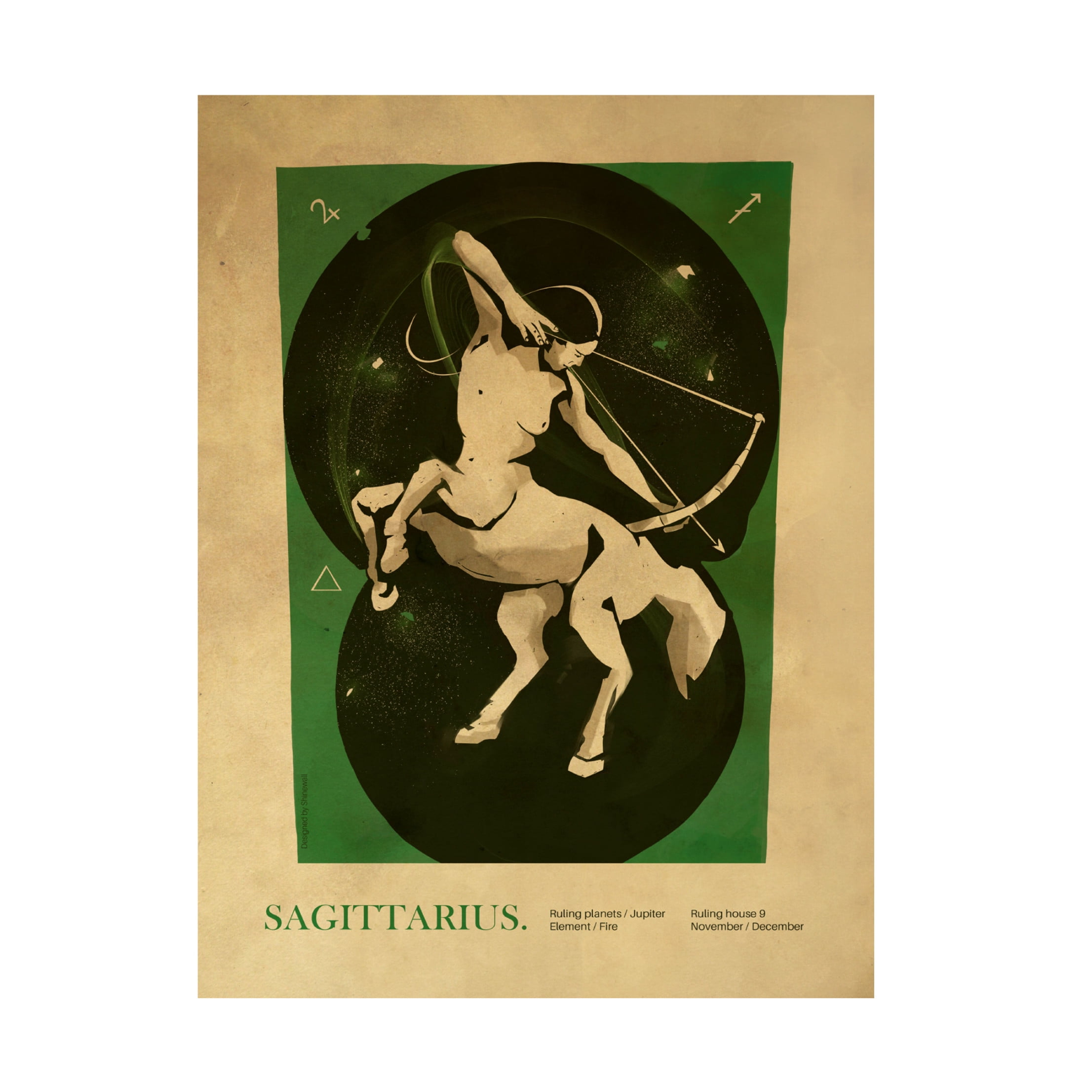 Trademark Fine Art Dionisis Gemos  Sagitarius print Canvas Wall Art