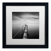 Trademark Fine Art "Direction" Canvas Art by Moises Levy White Matte, Black Frame
