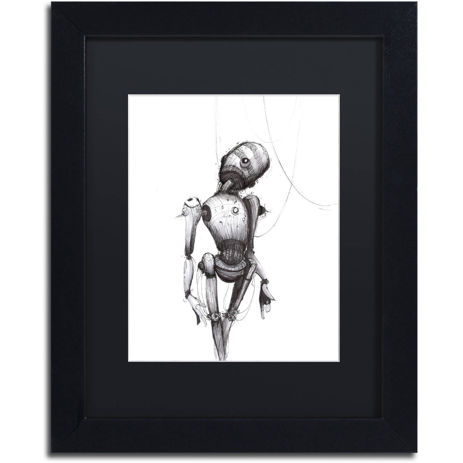 Trademark Fine Art 'Disconnect' Canvas Art by Craig Snodgrass, Black Matte, Black Frame