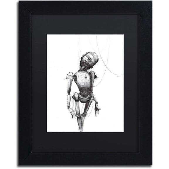 Trademark Fine Art 'Disconnect' Canvas Art by Craig Snodgrass, Black Matte, Black Frame