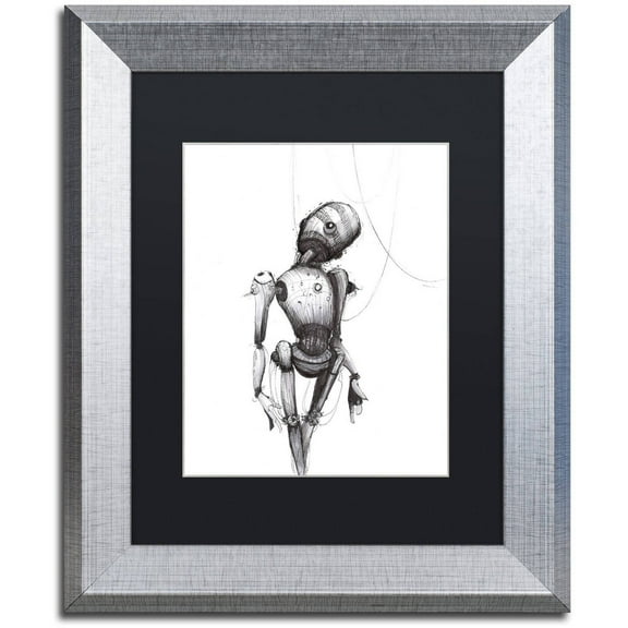 Trademark Fine Art 'Disconnect' Canvas Art by Craig Snodgrass, Black Matte, Silver Frame