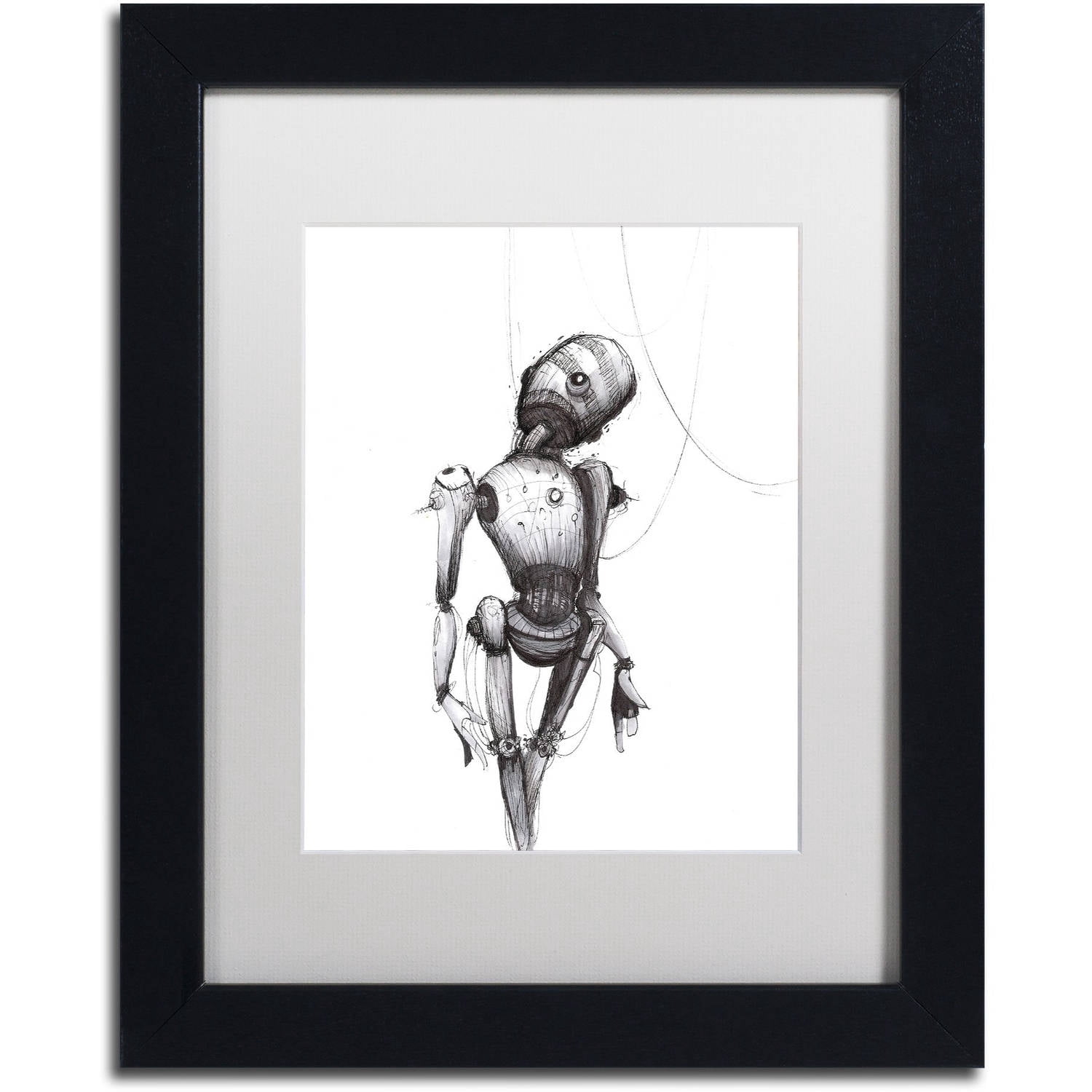 Trademark Fine Art 'Disconnect' Canvas Art by Craig Snodgrass, White Matte, Black Frame