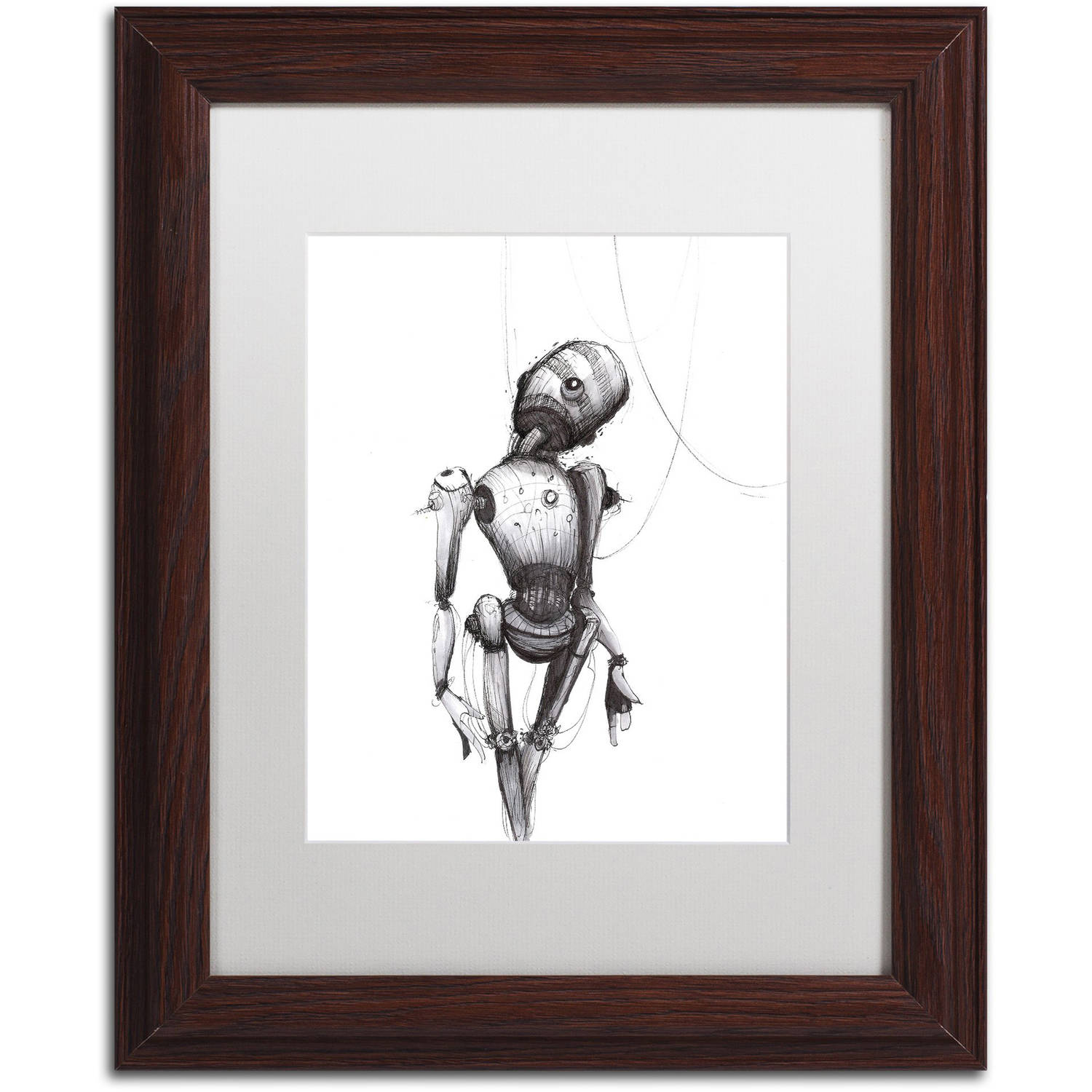 Trademark Fine Art 'Disconnect' Canvas Art by Craig Snodgrass, White Matte, Wood Frame