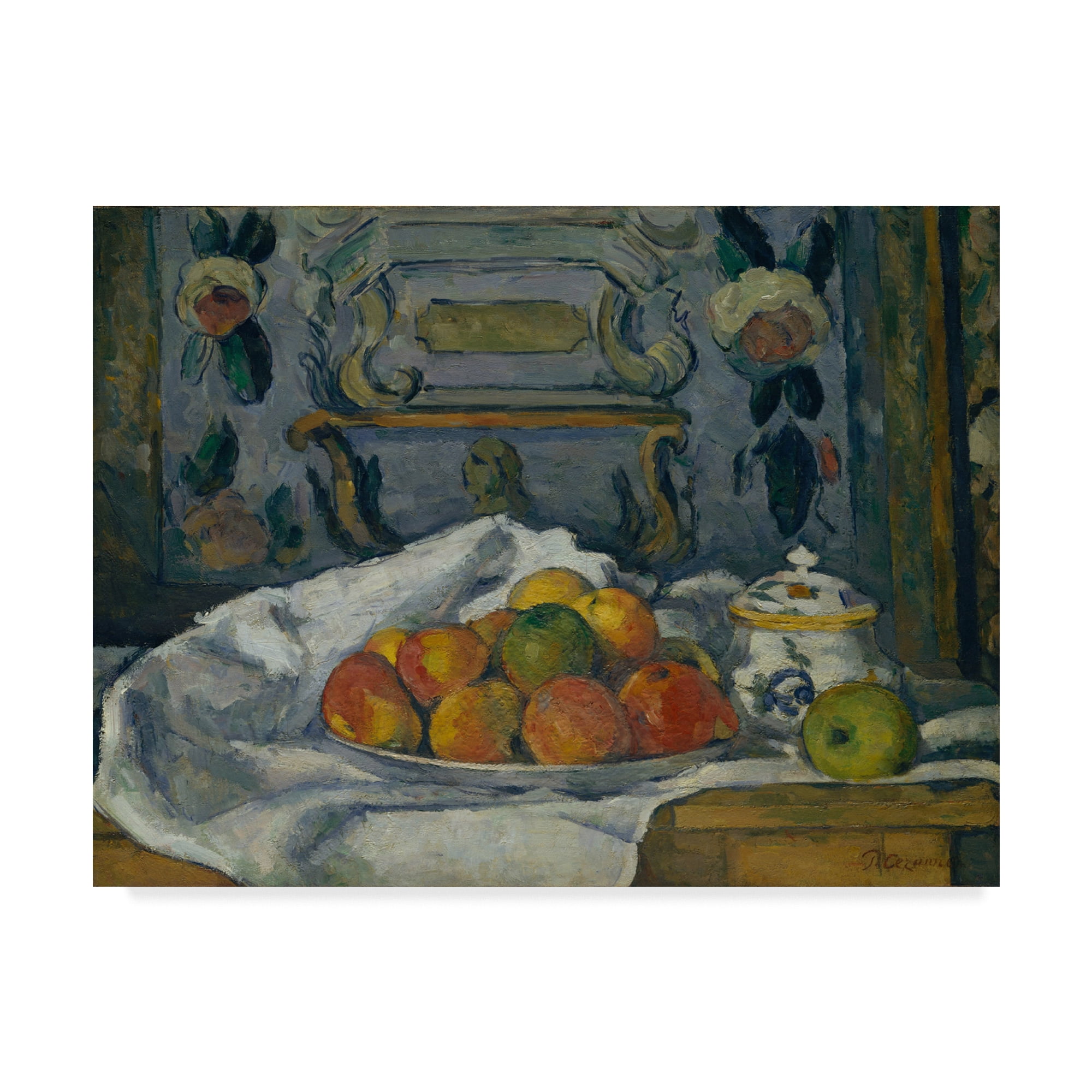 Trademark Fine Art 'Dish Of Apples' Canvas Art by Paul Cezanne