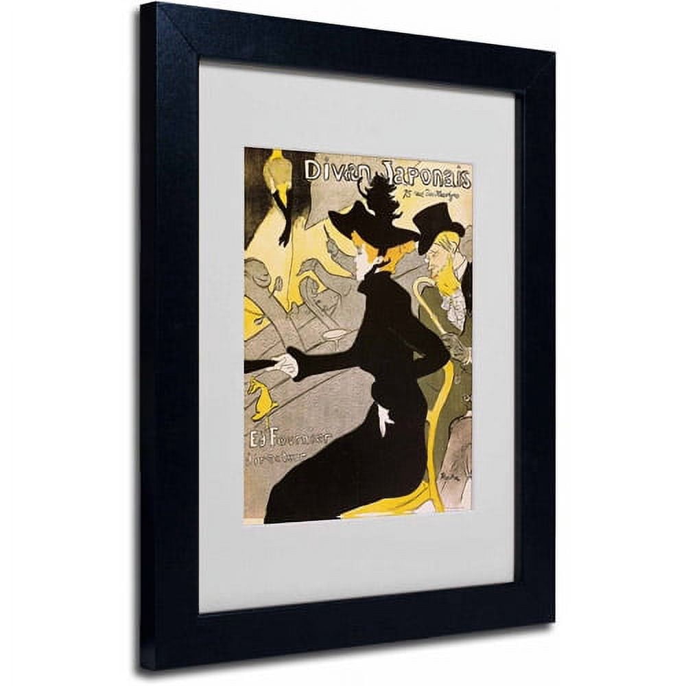 Trademark Fine Art "Divan Japonais" Canvas Art by Henri Toulouse-Lautrec, Black Frame