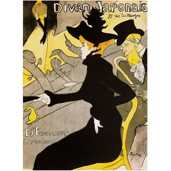 Trademark Fine Art "Divan Japonais" Canvas Art by Henri de Toulouse-Lautrec