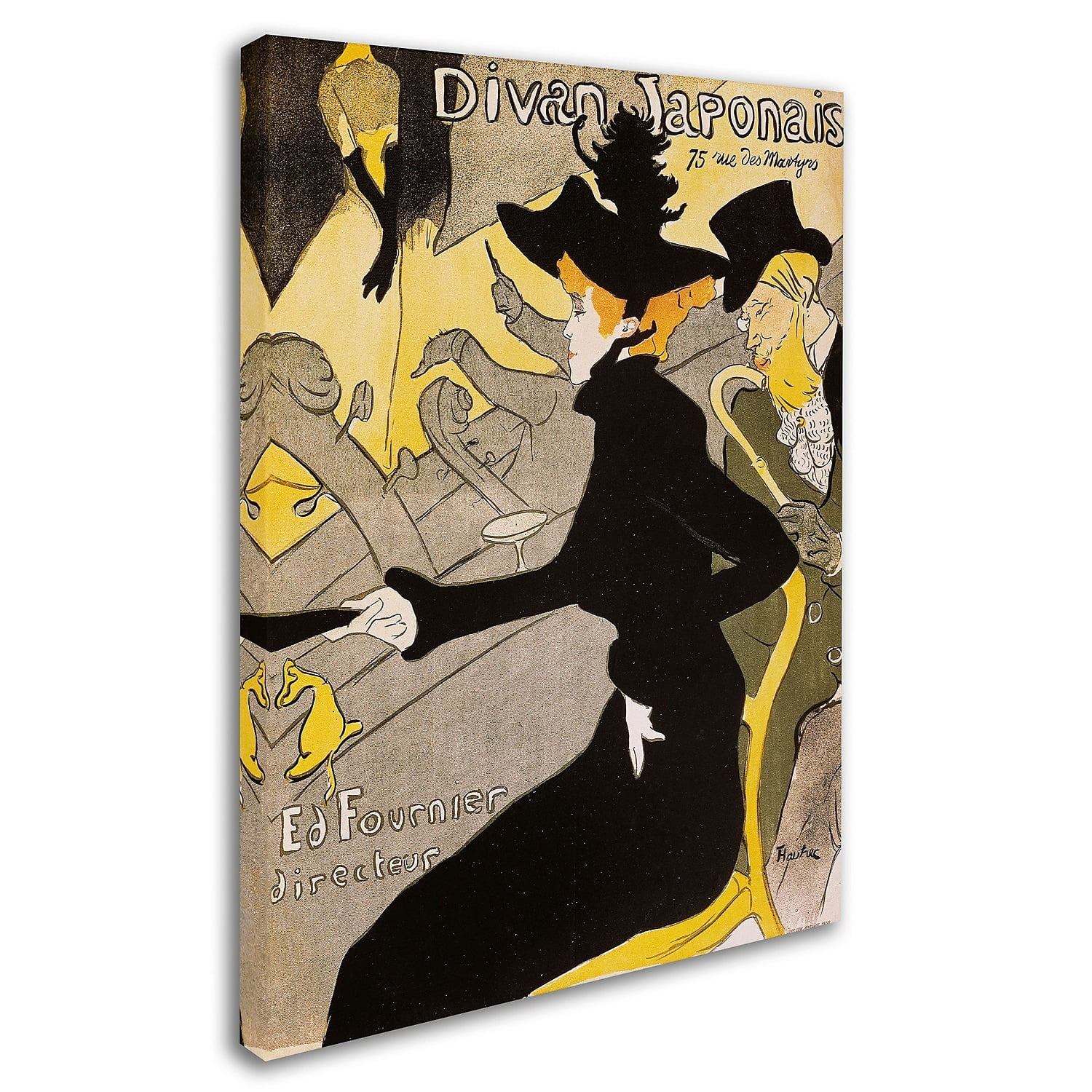 Trademark Fine Art "Divan Japonais" Canvas Art by Henri de Toulouse-Lautrec