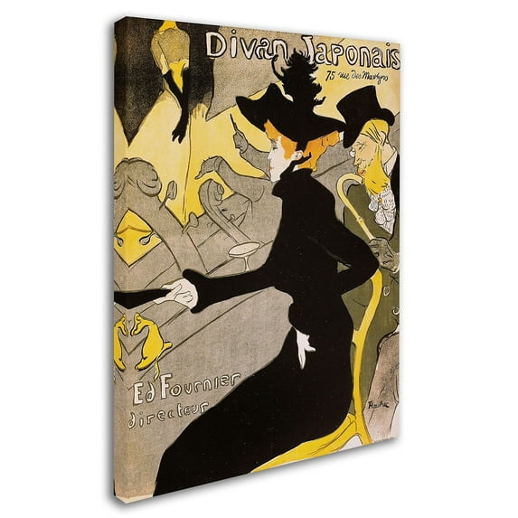 Trademark Fine Art "Divan Japonais" Canvas Art by Henri de Toulouse-Lautrec
