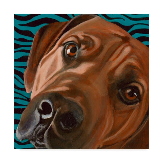 Trademark Fine Art 'Dlynns Dogs Bunsen' Canvas Art by Dlynn Roll