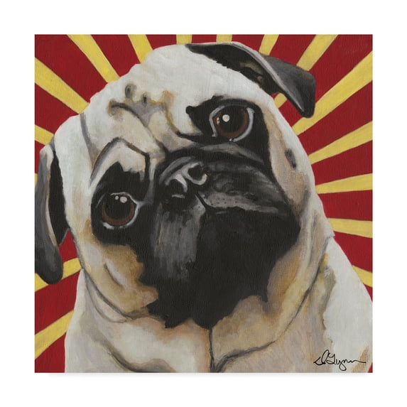 Trademark Fine Art 'Dlynns Dogs Puggins' Canvas Art by Dlynn Roll